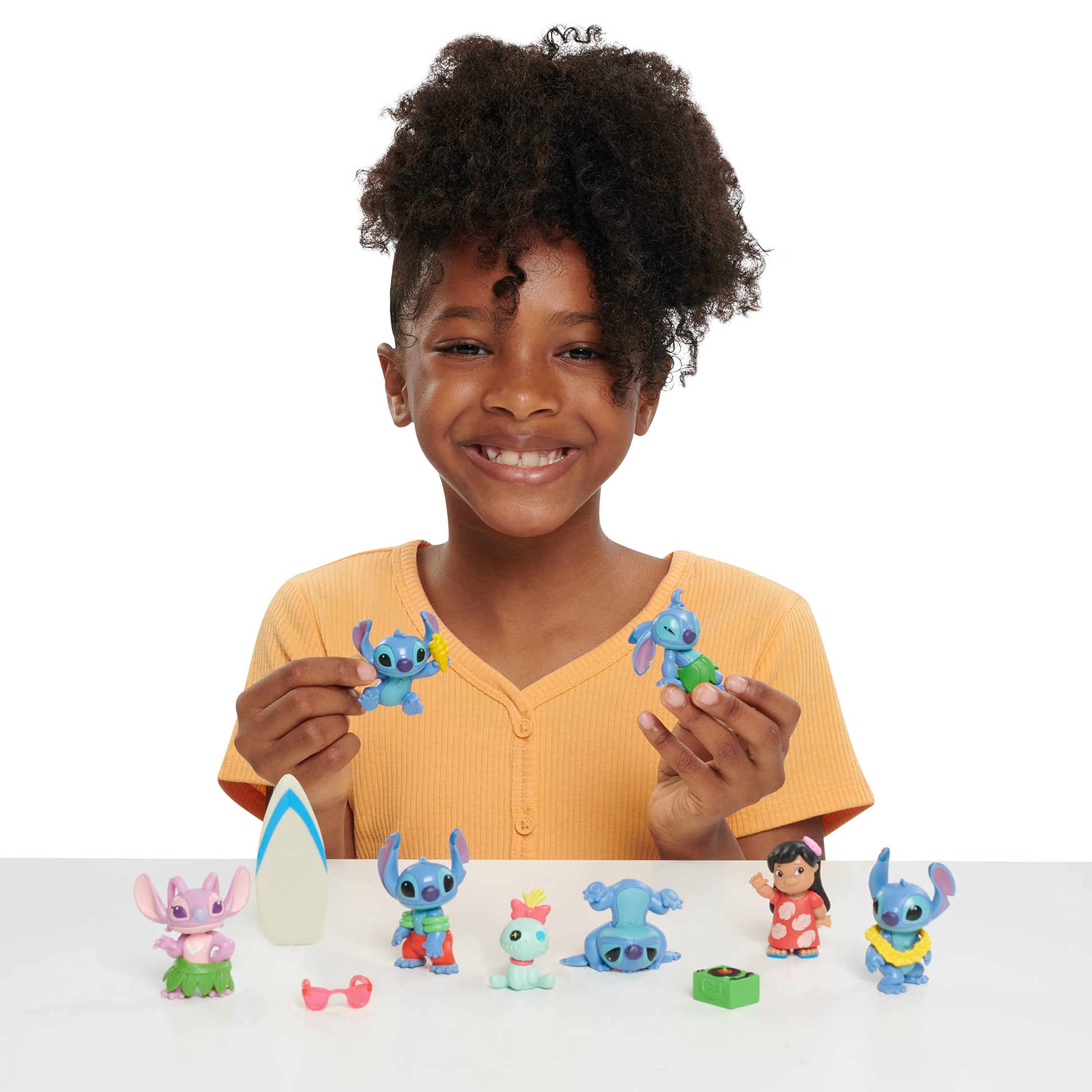 Disney’s Lilo & Stitch Deluxe Figure Set, 13-Piece Set, 2-inch tall Collectible Figurines, Pretend Play, Kids Toys for Ages 3 Up by Just Play