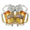 BIEUFBJI Beer Cup Balloons Set of 2, Beer Mug Cheers Foil Balloons Fit for Summer Party, Beer Festival, Birthday Party Wedding and More Decor