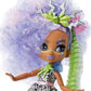 Mattel Cave Club Bashley Doll (8 10-inch, Lavender Hair) Poseable Prehistoric Fashion Doll with Dinosaur Pet and Accessories, Gift for 4 Year Olds and
