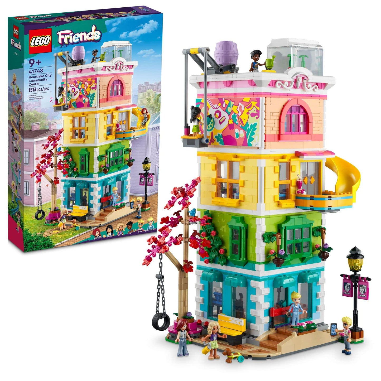 LEGO Friends Heartlake City Community Center 41748 Building Toy Set; Creative Challenge for Ages 9+, Includes 6 Mini-Dolls, a Pet Dog and Lots of