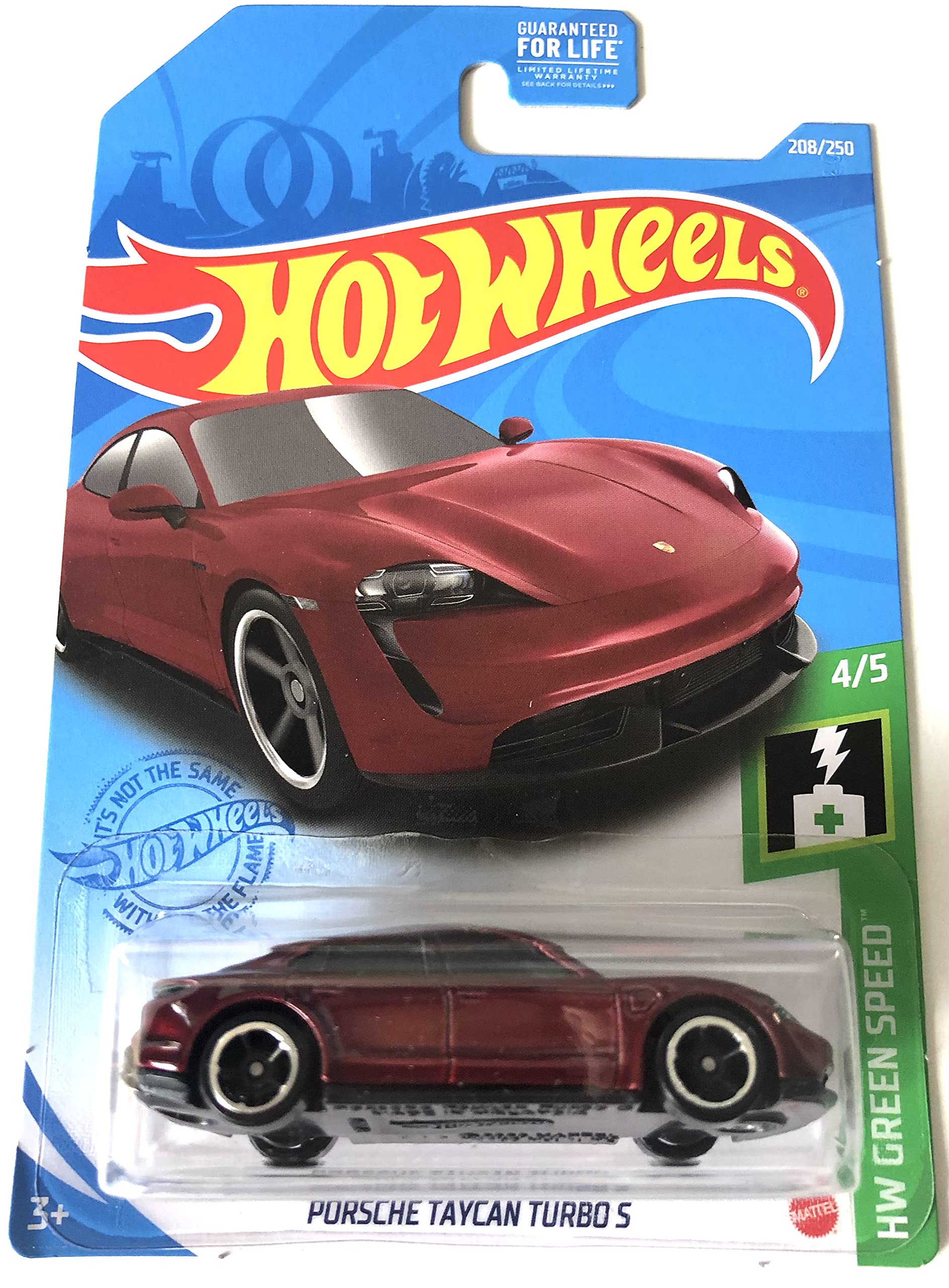 DieCast Hotwheels Porsche Taycan Turbo S - HW Green Speed 4/5 [Maroon] 208/250