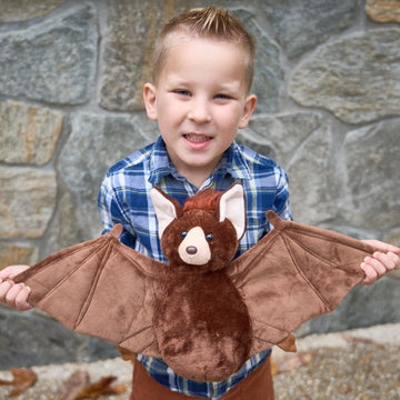 The Petting Zoo Bat Stuffed Animal Plushie, Gifts for Kids, Wild Onez Zoo Animals, Bat Plush Toy 12 Inches
