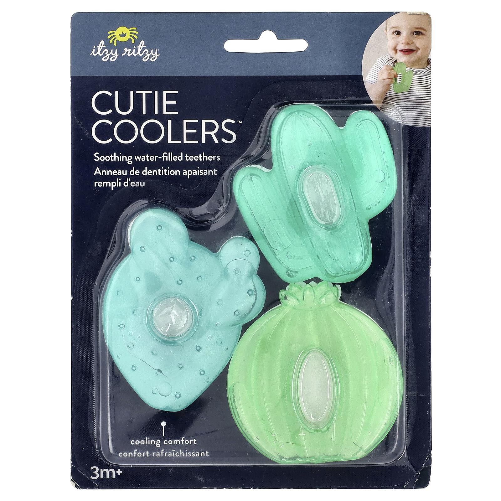 Itzy Ritzy Water-Filled Teethers - Cold Cutie Coolers Textured On Both Sides to Massage Sore Gums & Emerging Teeth - Can Be Chilled in Refrigerator
