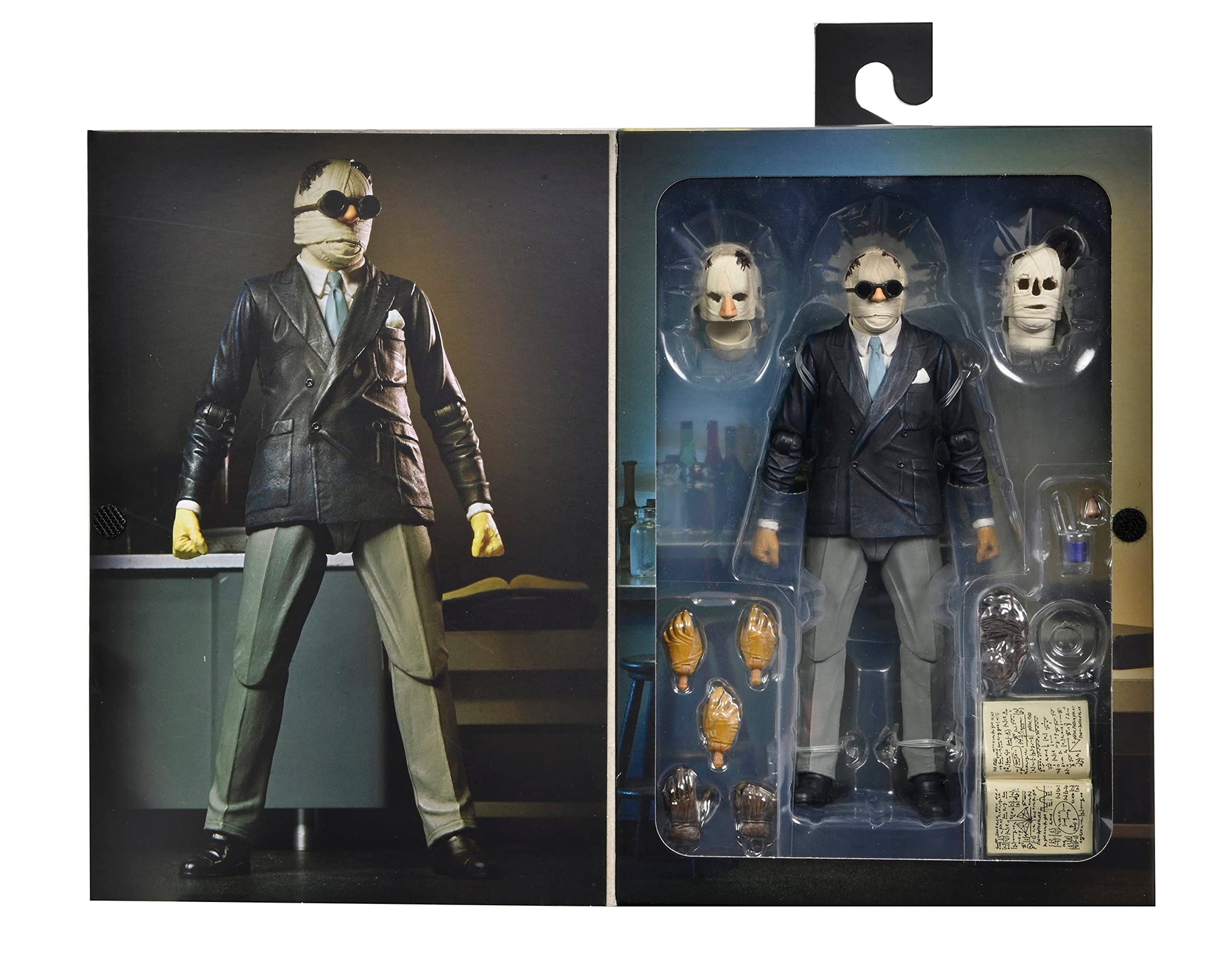 NECA - Universal Monsters - 7” Scale Action Figure - Ultimate Invisible Man Figure (Color)