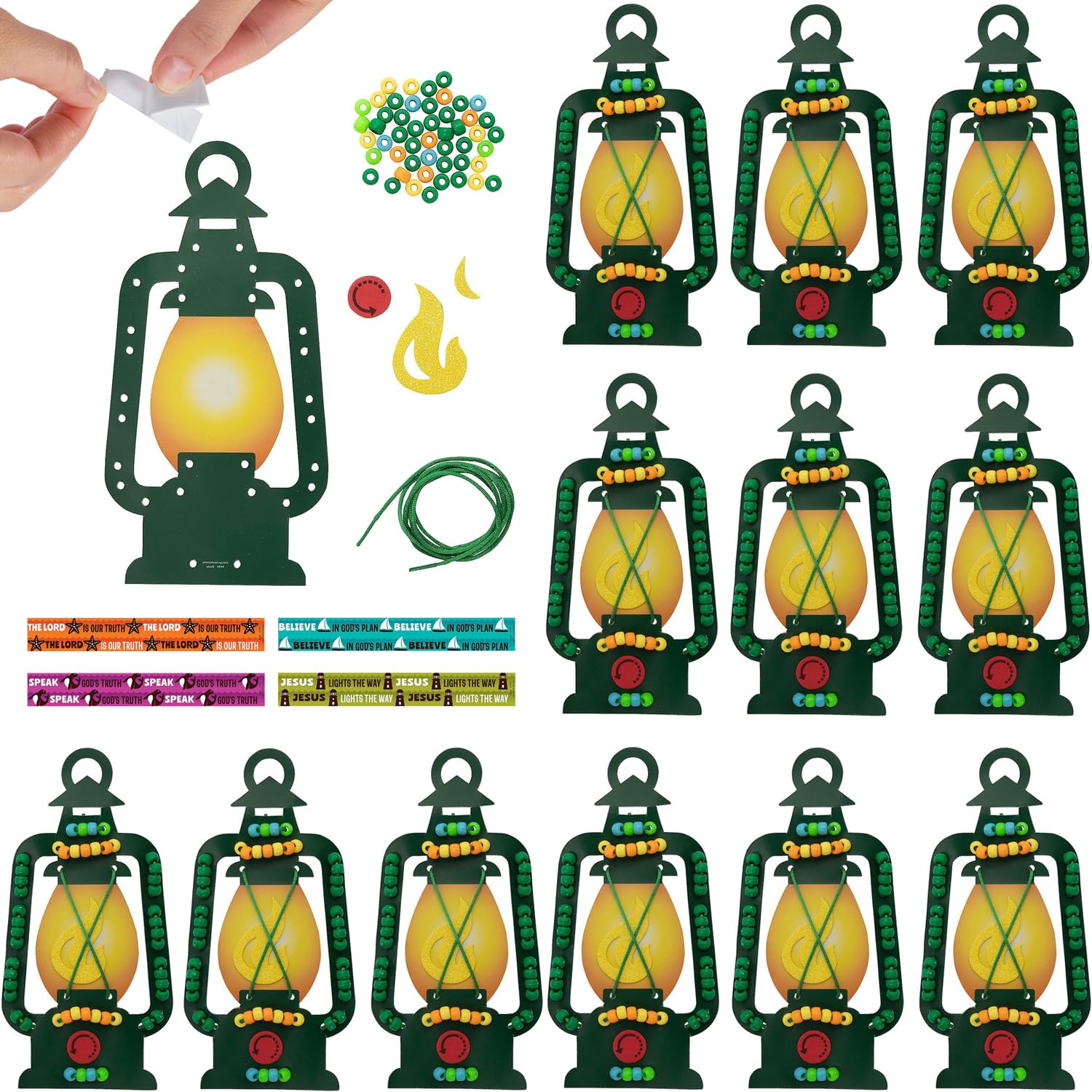 Fun Express Camp Lantern Lacing Sign Craft Kit - Makes 12, Vacation Bible School 2024