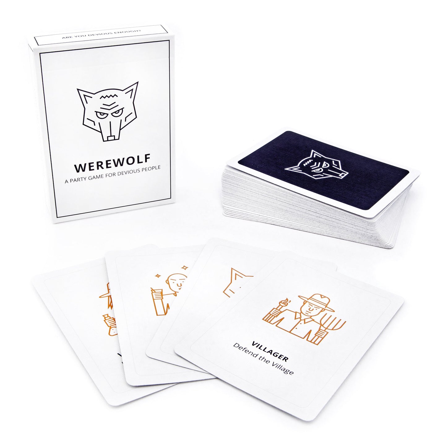 Stellar Factory Werewolf Party Game | Up to 35 Players | 50 Cards | Social Deduction, Bluffing | Ages 12+ | Made in USA