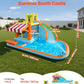 VEVOR Inflatable Pretend Market Bounce House with Blower, Large 6-in-1 Kids Water Slide Castle with Splash Pool, Climbing Wall, Play Booth & Bounce