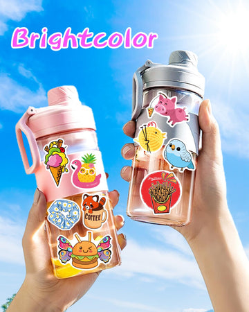 QKilisy 600PCS Cute Water Bottle Stickers for Kids Teens, Vinyl Waterproof Bulk Stickers for Kids Classroom, Cool Funny Sticker Packs for Boys Girls