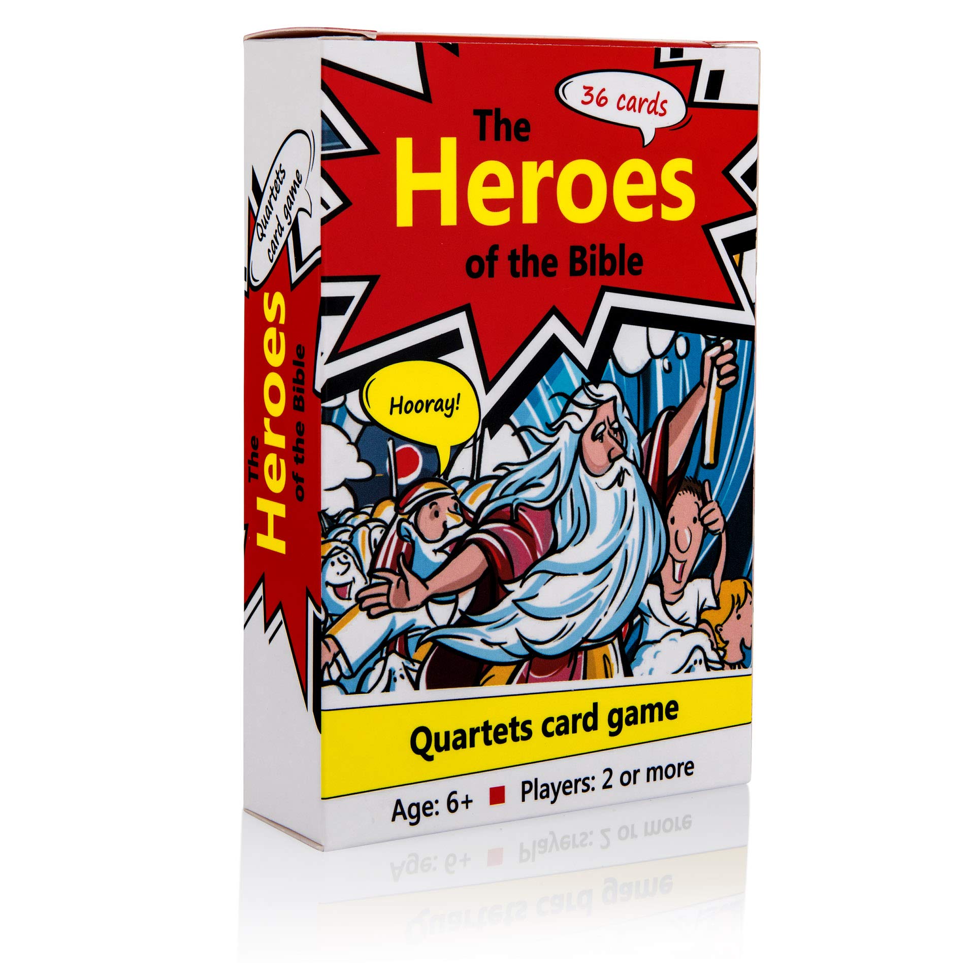 Biblical World Heroes of The Bible Quartets Card Game for Children Ages 6 and Up. Play and Learn Educational Card Game. Designed in Comics That