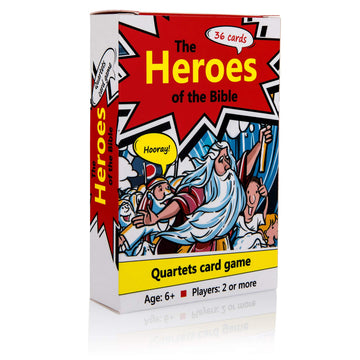 Biblical World Heroes of The Bible Quartets Card Game for Children Ages 6 and Up. Play and Learn Educational Card Game. Designed in Comics That