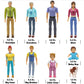 Beverly Hills Doll Collection Sweet Lil Family Friends Figures - New Addition Set of 9 Dollhouse People - Grandma, Grandpa, Mom, Dad, Sister, Brother