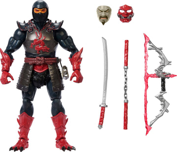 Masters of the Universe Masterverse Action Figure Ninjor, 30 Articulations, 7-inch Motu Toy, Deluxe Design, Armor & Weapon Accessories
