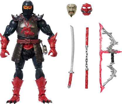 Masters of the Universe Masterverse Action Figure Ninjor, 30 Articulations, 7-inch Motu Toy, Deluxe Design, Armor & Weapon Accessories
