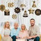 Happy 85th Birthday Party Hanging Swirls Streams Ceiling Decorations, Celebration 85 Foil Hanging Swirls with Cutouts for 85 Years Old Black and Gold