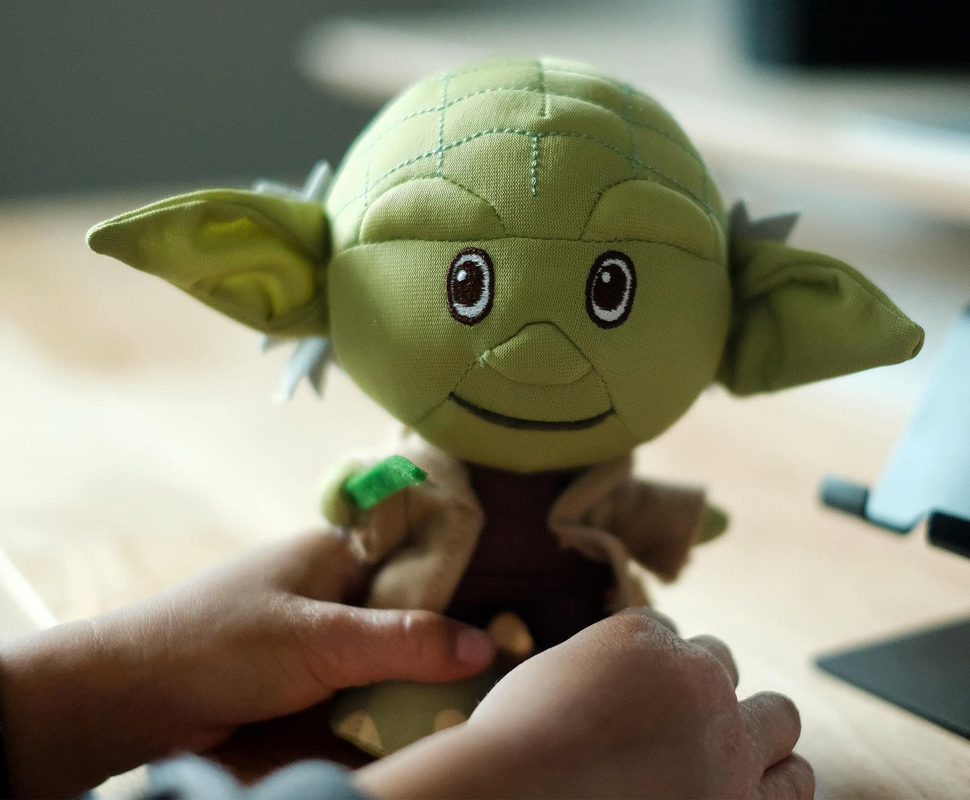 Star Wars Jedi Master Yoda Stylized Plush Character and Collectible Metal Enamel Pin | Plush Doll Measures 7 Inches Tall
