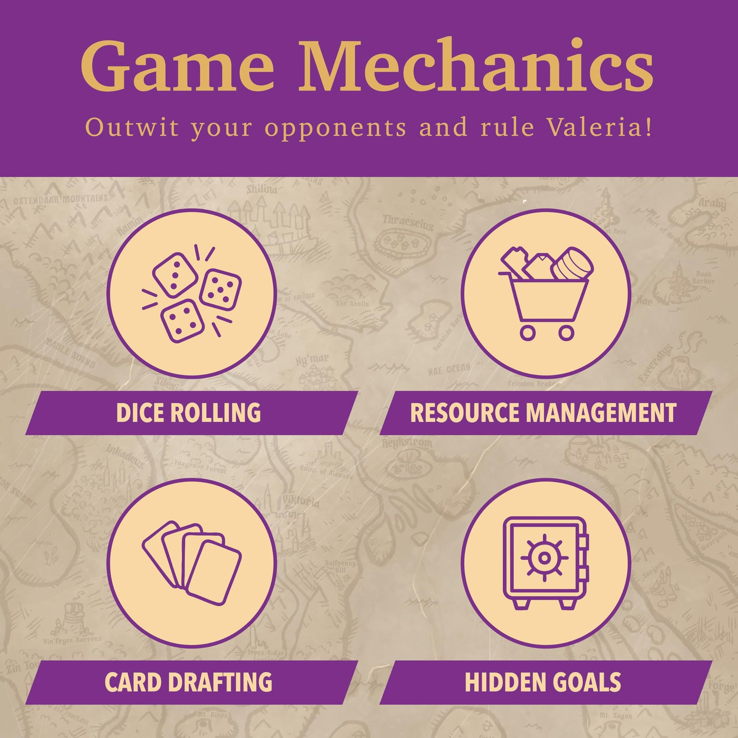 Valeria Card Kingdoms Board Game - Strategy & Dice Rolling with Resource Management - Fun for Teenagers, Adults, Family Game Night - Ages 10+, 1-5