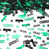 Green and Black Graduation Confetti 2026, 1000 Pcs Class of 2026 Table Centerpiece Grad Confetti for 2026 Graduation Party Decorations Supplies