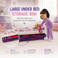 Emily Rose 18 Inch White Stackable Doll Bed with 4PC Bedding & Storage Bin