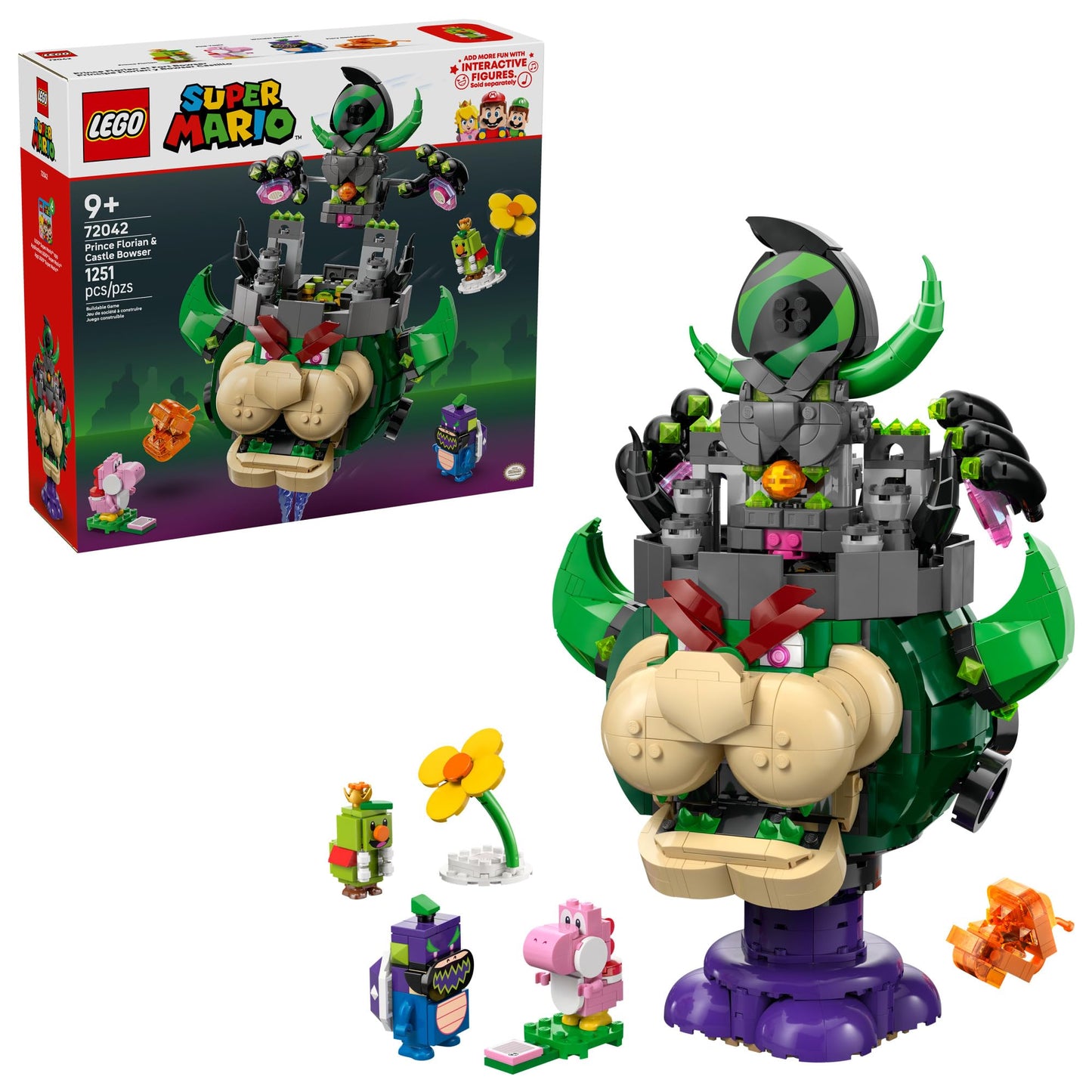 LEGO Super Mario Prince Florian & Castle Bowser Building Toy - Pretend Play Set for Boys & Girls, Ages 9+ - Building Blocks for Kids W/Digital Action
