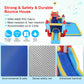 DREAMVAN Kids Bounce House with Blower Inflatable Bounce Houses Double Slide Climbing Wall and Ball Pit/Pool Splash Big Bouncy House Bouncing Rocket