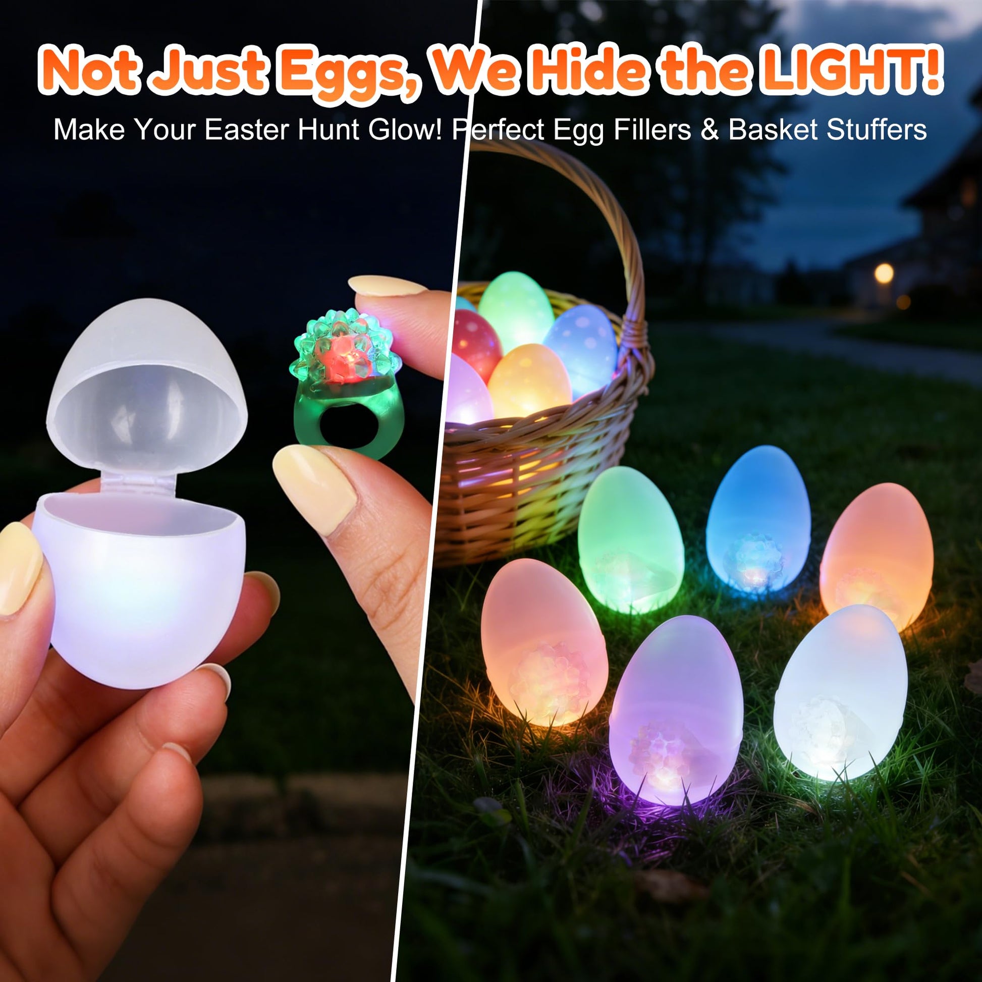 MINGOMINGO 25 Pack LED Light Up Rings Party Favors & Glow Rings for Kids