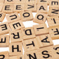 ZEONHAK 1200 PCS Wood Letter Scrabble Tiles, Wooden Scrabble Letters, Letter Tiles for Crafts, DIY Decoration, Spelling, Alphabet Coaster, A-Z Capital