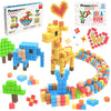 PicassoTiles 108pcs 1” Magnetic Puzzle Cubes Magnet Toys Preschool Construction Building Block Set Sensory Toy Early Education STEM Learning Come