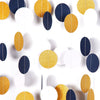 Navy-Blue White-Gold Party-Decorations Streamers Garland - 52Ft Graduation 2026 Glitter Hanging Paper Banner, Men Boy Birthday Nautical Fathers Day