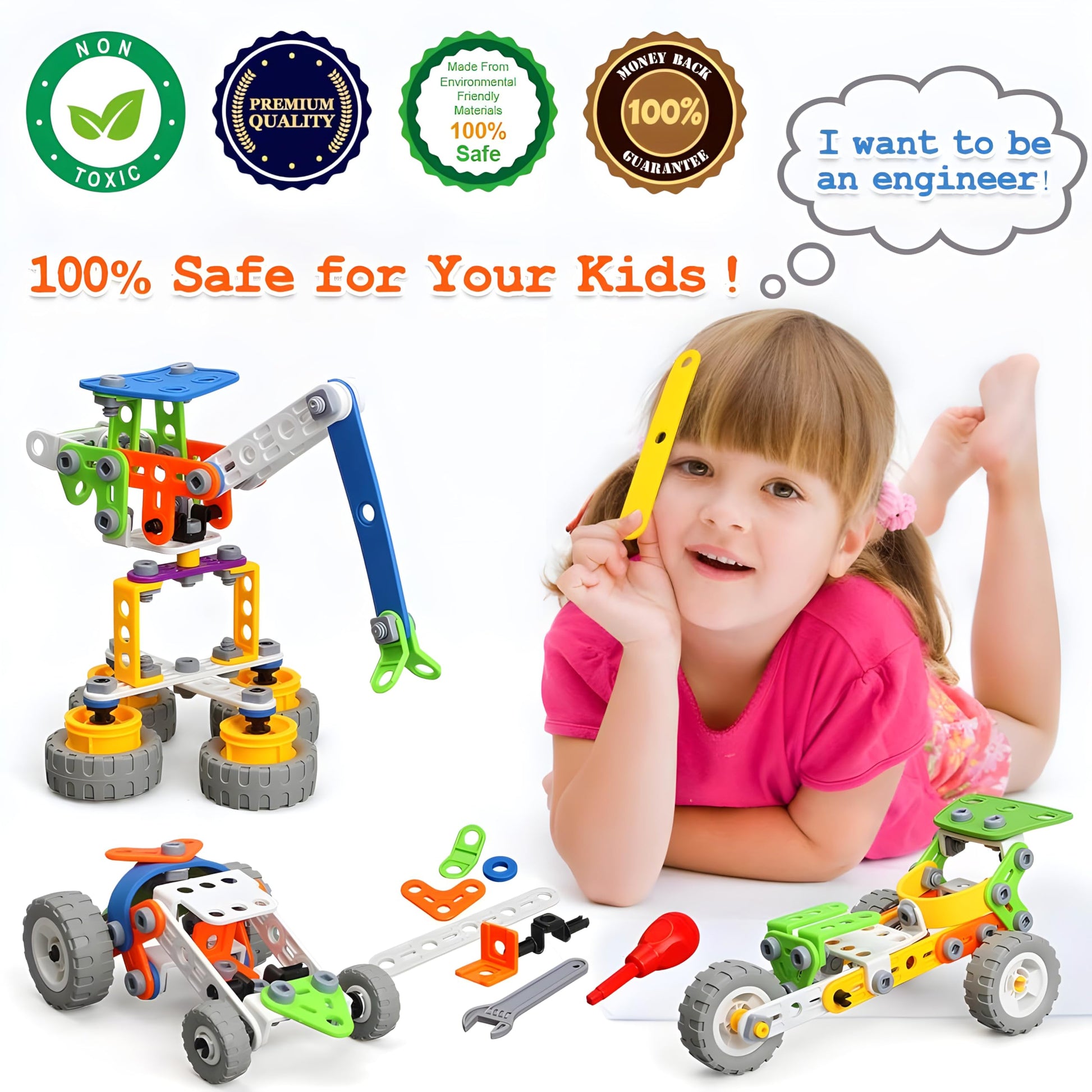 11 in 1 STEM Kits Building Toys for Kids Ages 4-8 5-7, Stem Toys for 4 5 6 7 8 Year Old Boy Birthday Gift, Educational Construction Set for Boys 4-6