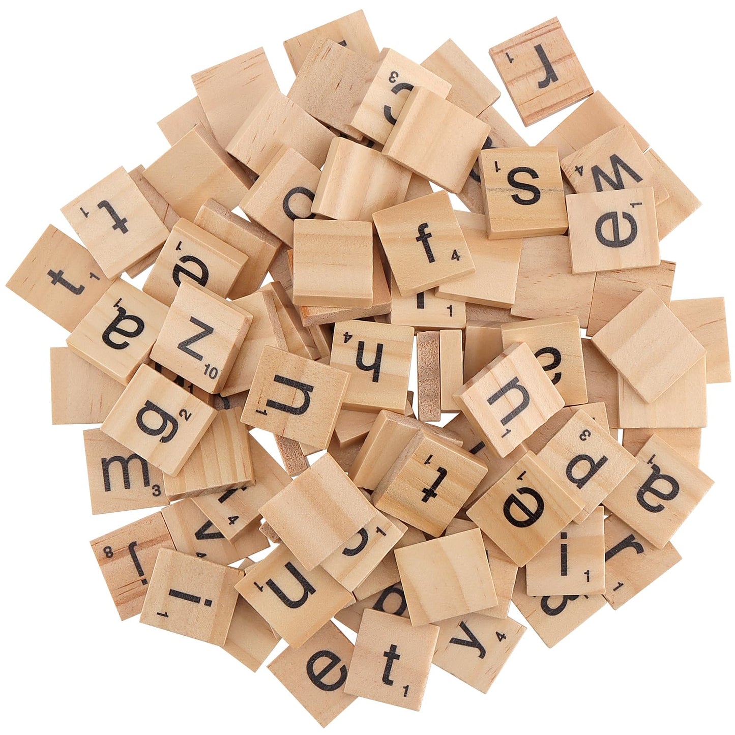 ZEONHAK 1200 PCS Wooden Letters Tiles, Small Letter Tile for Crafts, Wooden Alphabet Letter Tiles for DIY Decoration, Craft Projects, Spelling