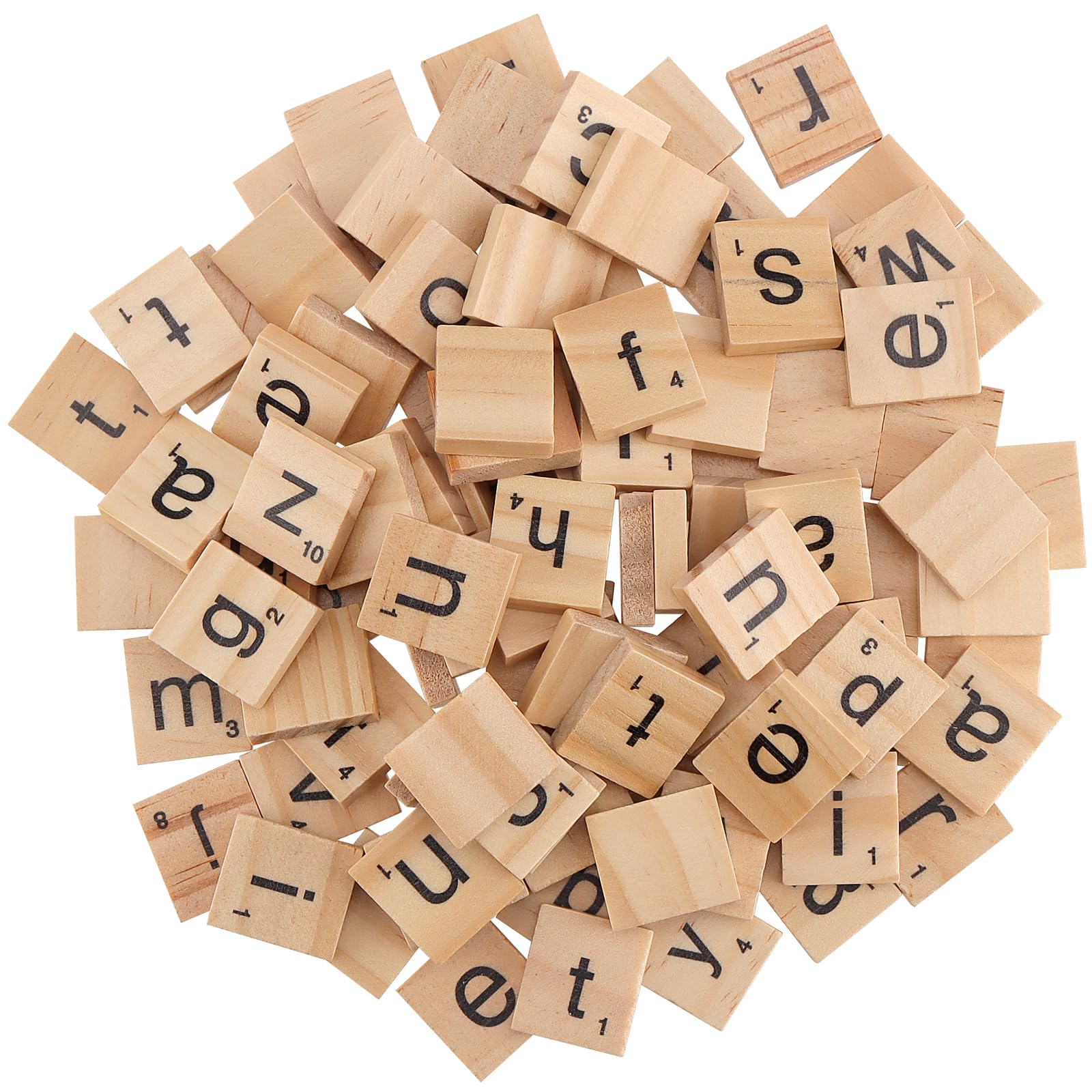 ZEONHAK 1200 PCS Wooden Letters Tiles, Small Letter Tile for Crafts, Wooden Alphabet Letter Tiles for DIY Decoration, Craft Projects, Spelling
