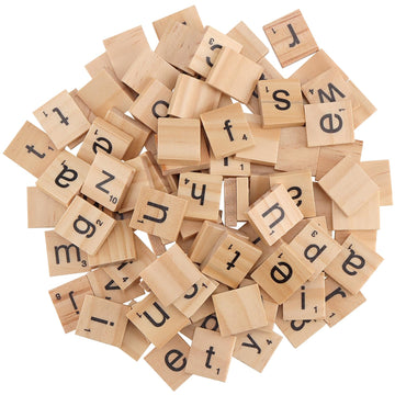 ZEONHAK 1200 PCS Wooden Letters Tiles, Small Letter Tile for Crafts, Wooden Alphabet Letter Tiles for DIY Decoration, Craft Projects, Spelling