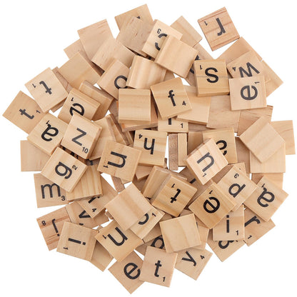 ZEONHAK 1200 PCS Wooden Letters Tiles, Small Letter Tile for Crafts, Wooden Alphabet Letter Tiles for DIY Decoration, Craft Projects, Spelling
