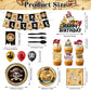 Heidaman 120Pcs Pirate Party Decorations?Pirate Birthday Decorations,Pirate Themed Party Decorations,Set Include?Balloons,Backdrop,Banner, Cake