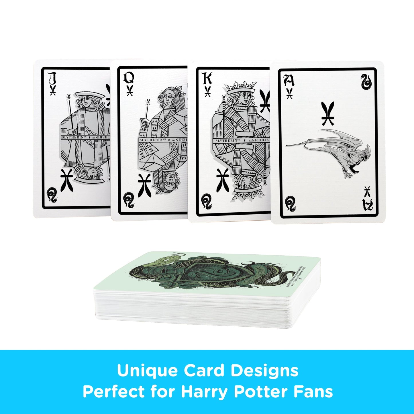 Aquarius Harry Potter Playing Cards - Slytherin Themed Deck of Cards for Your Favorite Card Games - Officially Licensed Harry Potter Merchandise
