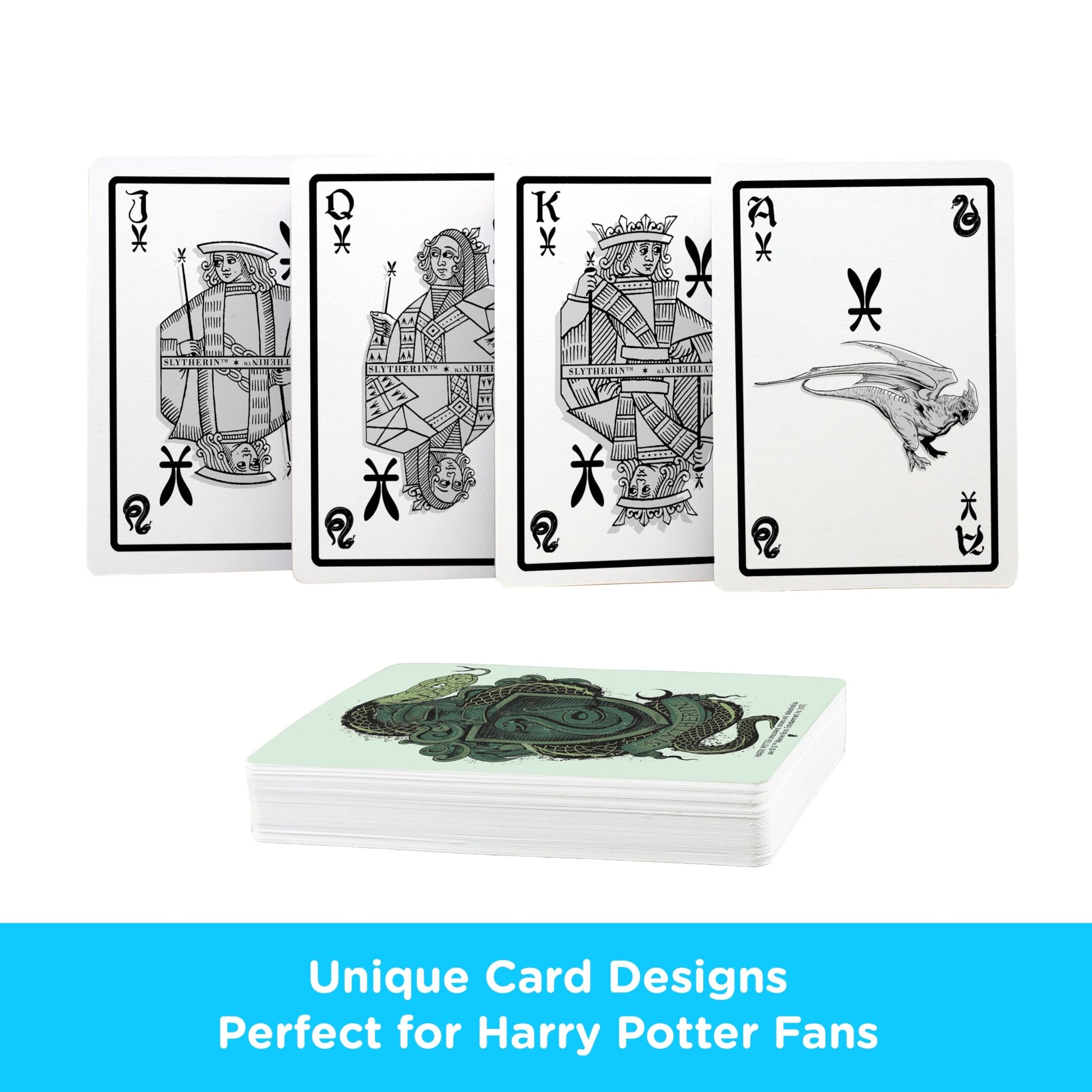 Aquarius Harry Potter Playing Cards - Slytherin Themed Deck of Cards for Your Favorite Card Games - Officially Licensed Harry Potter Merchandise