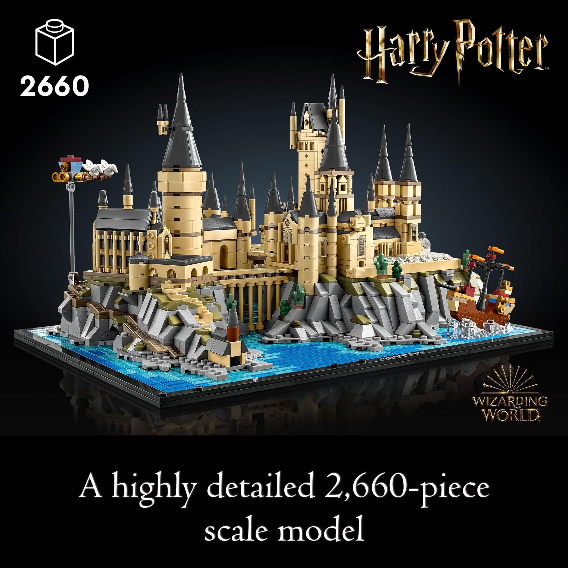LEGO Harry Potter Hogwarts Castle and Grounds 76419 Building Set, Gift Idea for Adults, Buildable Display Model, Collectible Harry Potter Playset