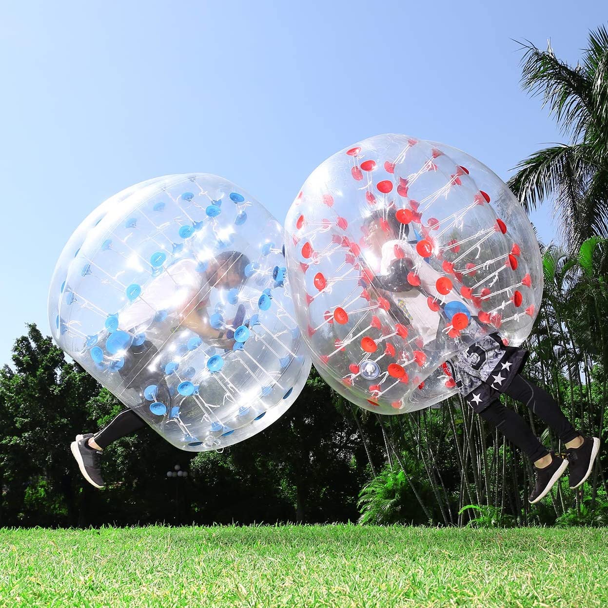 SZCQ Inflatable Bumper ONE Ball 1.2M/4ft Diameter Kids Bubble Soccer Balls Blow Up Toy Playground Balls Human Hamster Knocker Ball Outdoor Zorb Balls