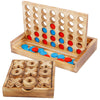 Glintoper Tic Tac Toe & 4 in a Row Tables Game Set, Classic Board Line Up 4 for Living Room Rustic Table Decor and Use as Game Top Wood Guest Room