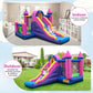 BOUNTECH Inflatable Bounce House, Princess Bouncy House with Long Slide & Ball Pit & Basketball Pit for Kids 3-10, Birthday Party Toddler Bounce House