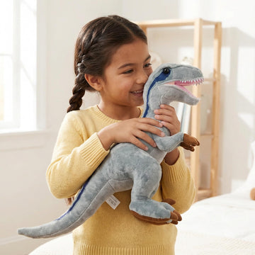 Velociraptor Dinosaur Plush Toy - Gray 17” Dinosaur Tyrannosaurus Stuffed Animal Plushie, Figurines Dinosauria Tyrannosaurus Stuffed Toys Soft, Gifts