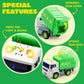 JOYIN 4 Pcs 7" Long Vehicle Toy Set, Toddlers Cars with Lights and Siren Sound, Including Play Police Car, School Bus, Garbage Truck, Ambulance