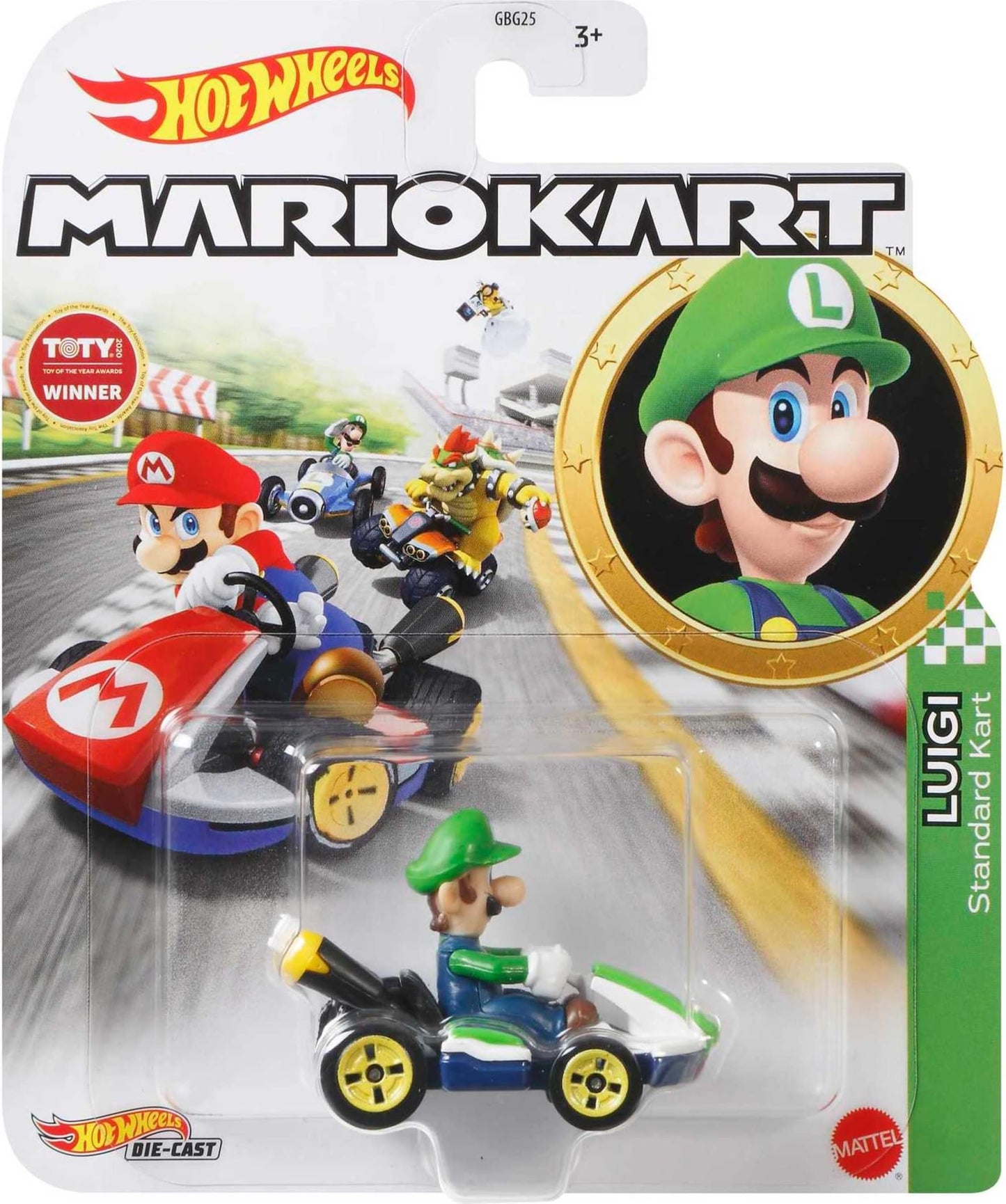 Hot Wheels Mario Kart Collection of 1:64 Scale Die-Cast Replica Vehicles, Toy Collectibles
