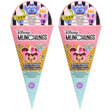 Disney Munchlings Single-Serve Scented Collectible Plush 2-Pack, 4.5-inch Stuffed Animal, Kids Toys for Ages 0+ by Just Play