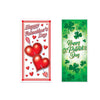 Valueballoon Party & Gifts Set Of 2 Valentine’s Day & St. Patricks Day Plastic Door Covers Birthday Party Decorations Supplies