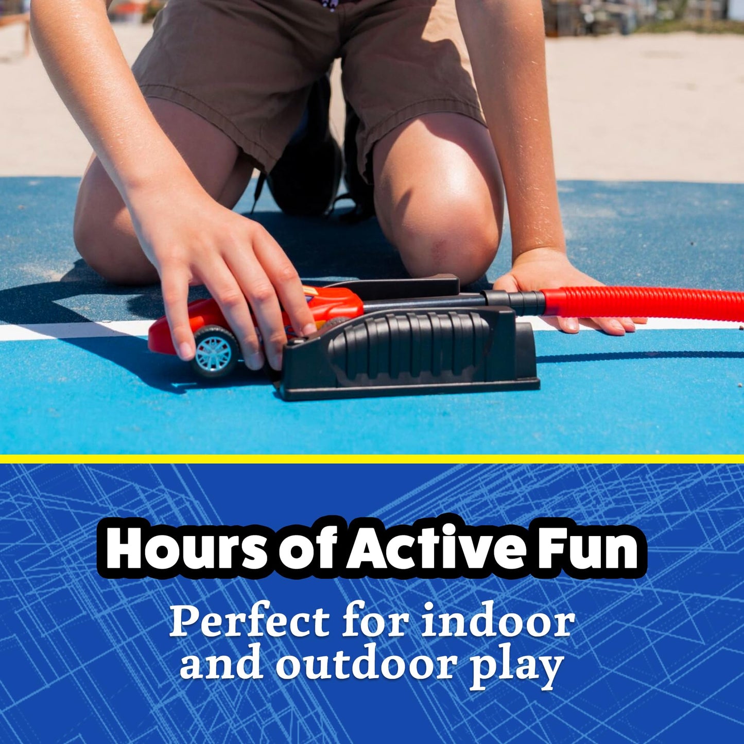 Stomp Racer by Stomp Rocket, Air Powered Race Car, 1 Red Car