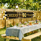TZSS Black & Gold 60th Birthday Banner Decorations - Extra Large 118"x20" Reusable Yard Sign for Men & Women, Over The Hill Party Decor Indoor