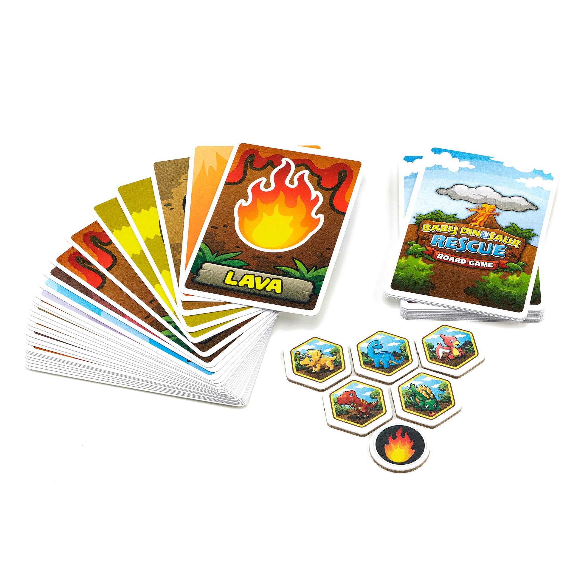 Baby Dinosaur Rescue Board Game - Cooperative Dinosaur Adventure Game for Kids Ages 4+ - Work Together to Save the Baby Dinos - Easy to Learn - Fun