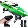 Force1 Velocity Green Fast RC Boat- Remote Control Boats for Adults and Kids, Underwater Speed Racing Mini RC Toy for Pools and Lakes, 2.4GHZ