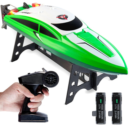 Force1 Velocity Green Fast RC Boat- Remote Control Boats for Adults and Kids, Underwater Speed Racing Mini RC Toy for Pools and Lakes, 2.4GHZ